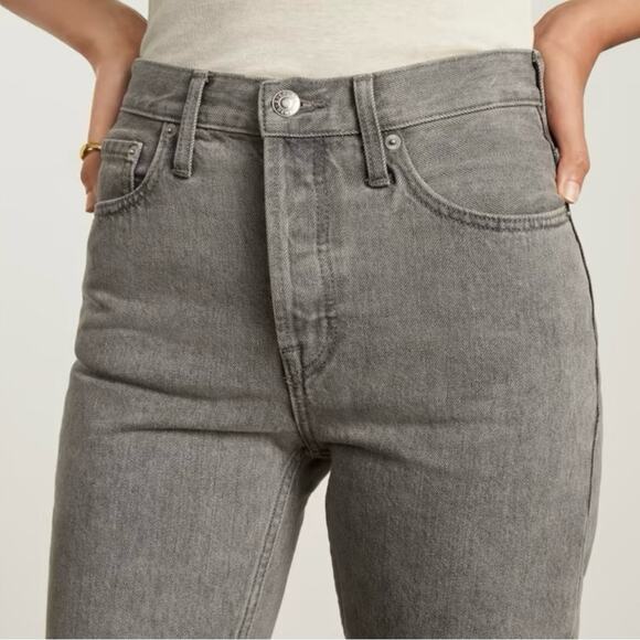 Everlane The 90’s Cheeky Jean Acid Gray Grey Ankle Cropped High Rise Button 25 - Picture 3 of 15
